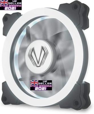 Glas SG-120 Gehäuse Lüfter, Halo Ring LED 120 mm 12 cm PC CPU Computergehäuse (N134)