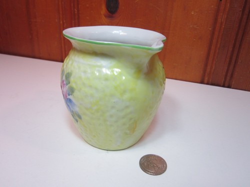 Vintage Goldcastle Chikusa Hand-Painted 4" Yellow Dimpled Floral Pitcher Creamer - 第 4/7 張圖片