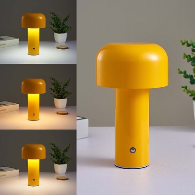 Mushroom Table Lamp Rechargeable Bedroom Bedside USB Desk Touch Night Lights