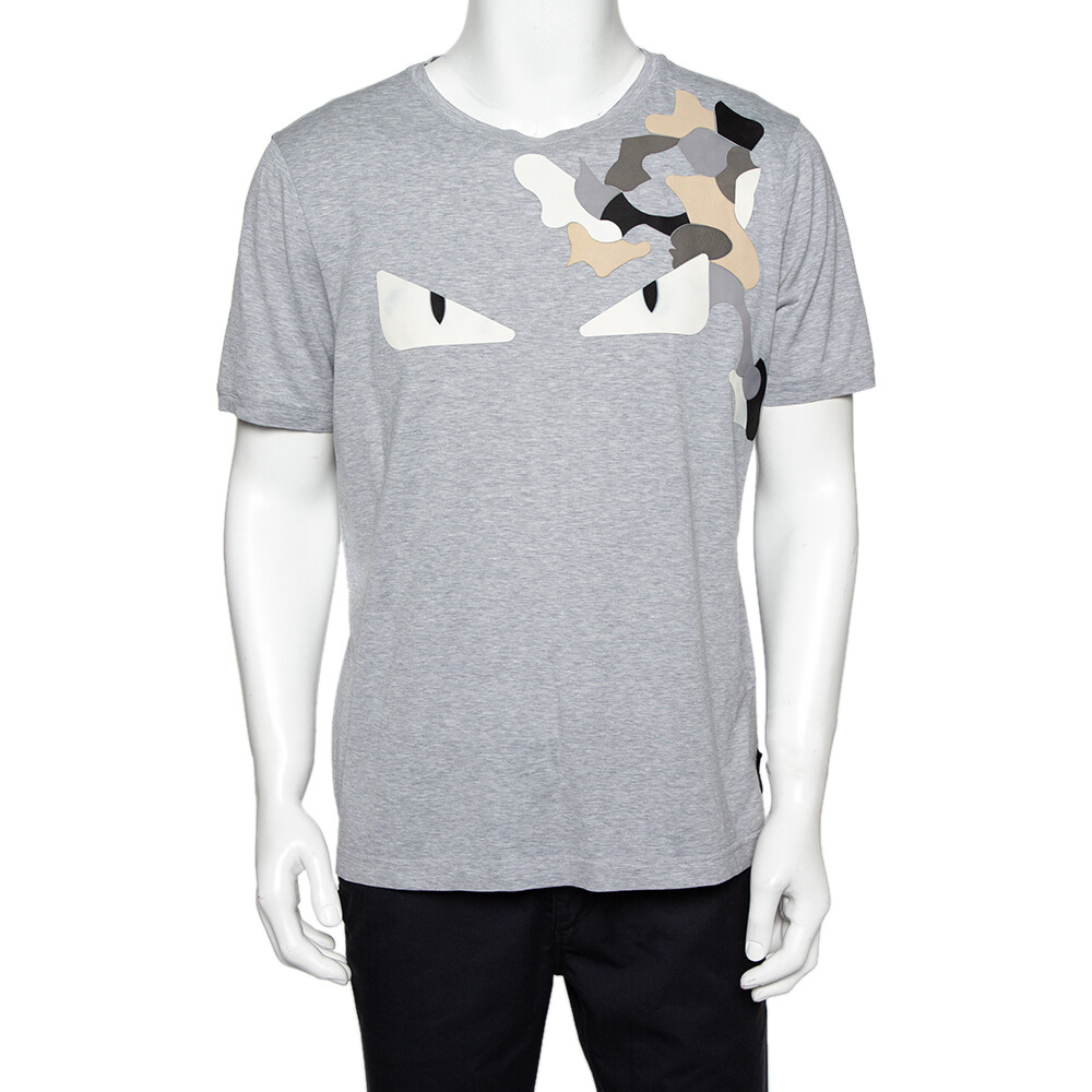 フェンディ　Tシャツ　6A モンスター　グレー Fendi グレー Tシャツ 6A モンスター