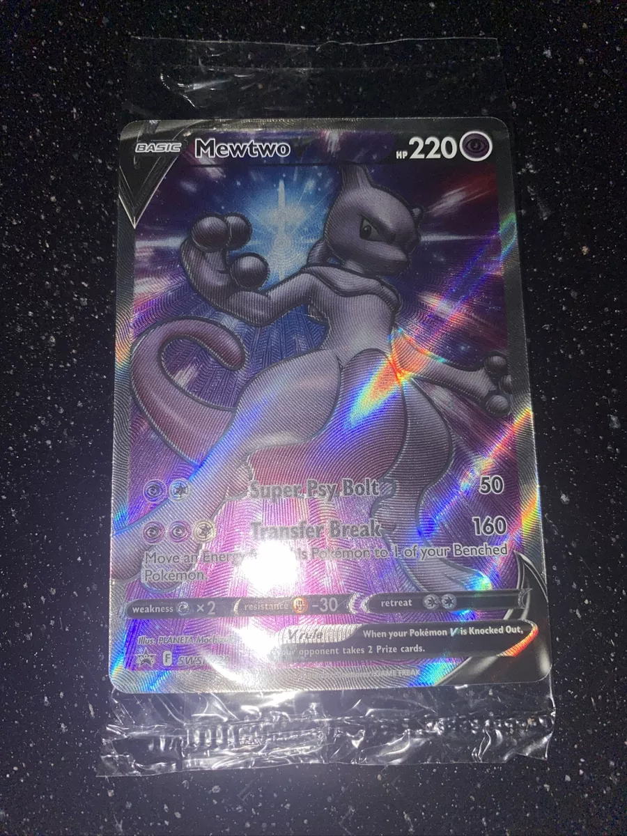 Pokemon Go Mewtwo V - Full Art - Black Star Promo SWSH229 - Near Mint/Mint