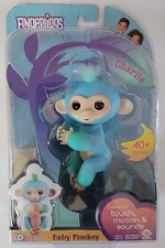 WowWee Fingerlings Charlie Interactive Baby Monkey Blue Pet Toy NEW