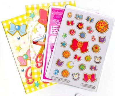 Sailor Moon Carddass Fuchi Kira Seal Card w Stickers & Memo [MT] - Yellow Cookie