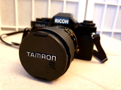 VINTAGE RIKOH KR-10 SUPER SLR 35MM CAMERA + TAMRON JAPAN 35-70MM CF MACRO LENS