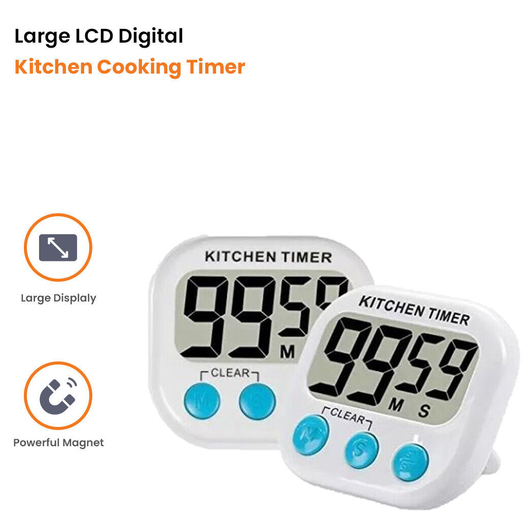 Temporizador de cocina Digital LCD grande cuenta atrás reloj