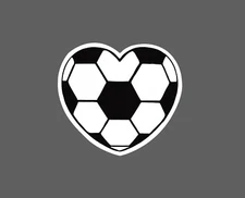 Soccer Heart Sticker Life Waterproof Sports Game Love Gift NEW