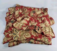 Ralph Lauren Cotton JARDINIERE EURO Pillow RED SHAM Paisley Ruffles 36x20