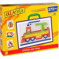 Creathek Koffer Mit 272 Pins Steckspiele Mosaik Steckspiel Kinder Ab 3 Jahre