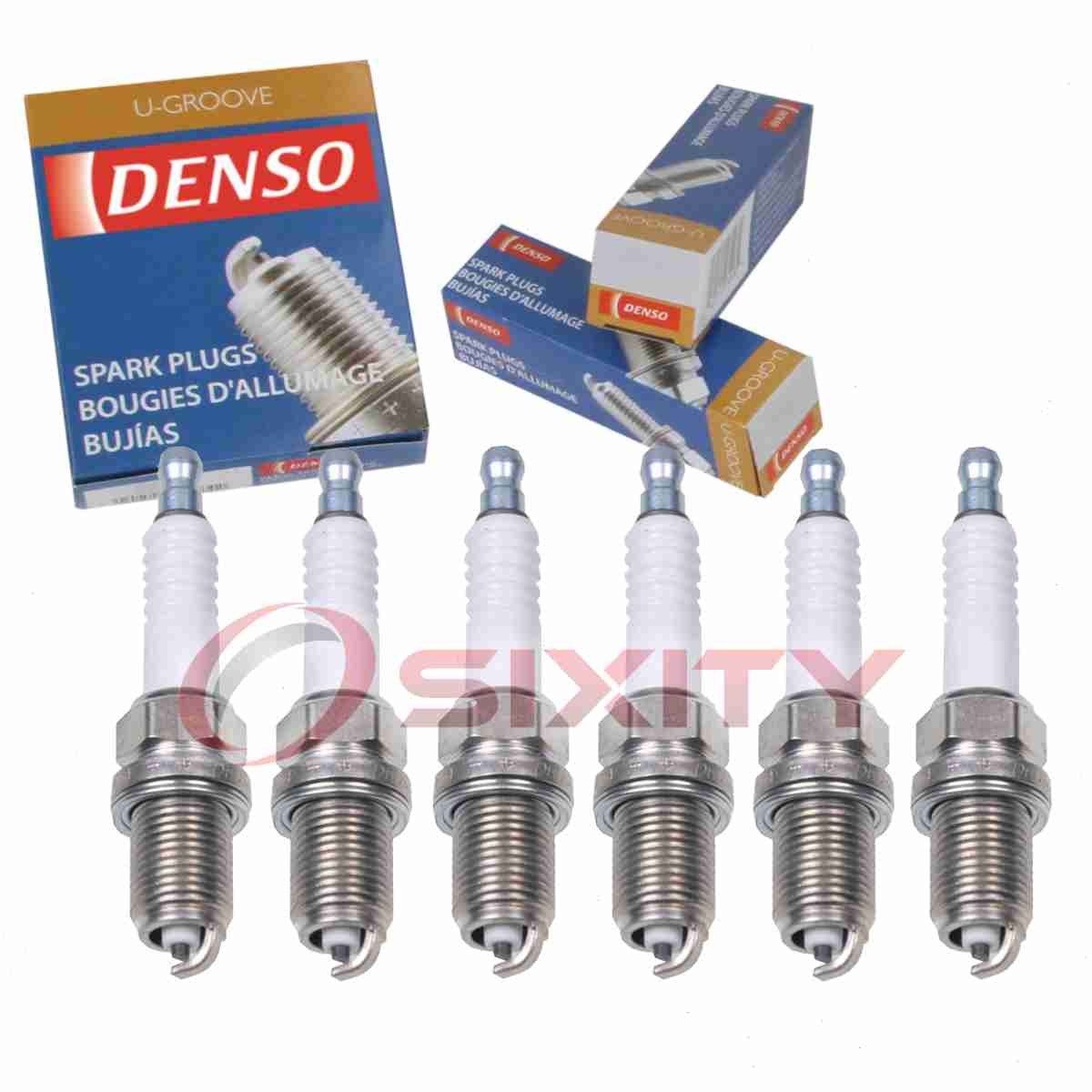 6 pc Denso Standard U-Groove Spark Plugs for 1986-1989 Nissan D21 3.0L V6 qp