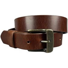 1.25" Cognac Full Grain Leather Belt Handmade in Canada by Zelikovitz