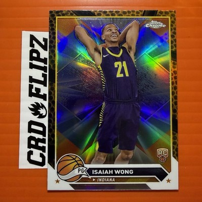 2023 Topps Chrome Isaiah Wong Orange Refractor RC #80 Indiana Pacers