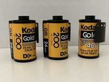 Lot Of 3 Kodak Gold Film 24 Exposures 35mm ISO 200 2  ISO 400 1 Gold Ultra
