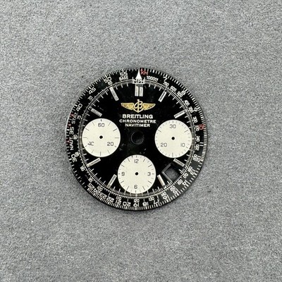 BREITLING ZIFFERBLATT DIAL NAVITIMER CHRONOMETRE A23322 SCHWARZ SILBER SCHADEN