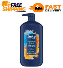 Suave Men 3 in 1 Mens Body Wash, Hair, Face and Body Wash, Hydrating, Citrus  M