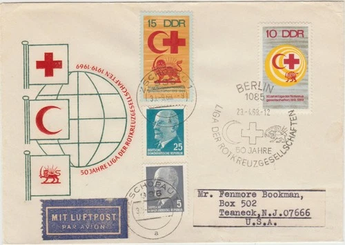 Germany(DDR) 1969  FDC  Red cross issue  Used  good condition