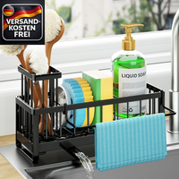 KüChen SpüLbecken Organizer Edelstahl Schwammhalter BüRstenstäNder Tuchhalter