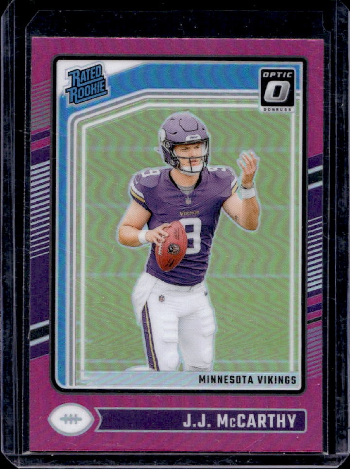 2024 Donruss Optic J.J. McCarthy Pink Rated Rookie #235 Vikings