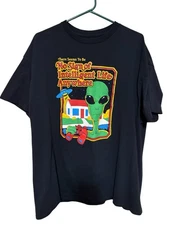 ODM- NO SIGN OF INTELLIGENT LIFE Men's 2XL Graphic T Shirt Black NWOT Alien