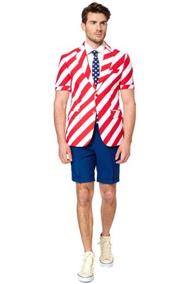 United Stripes 4th of July Independence Day Beach Summer Suit Adult Costume