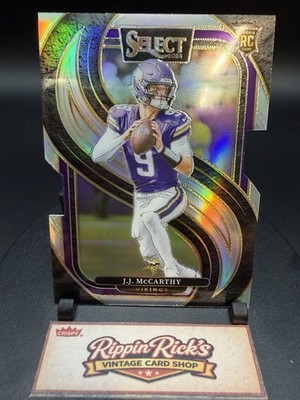 2024 Panini Select - Premier Level J.J. McCarthy #134 Silver Prizm Die-Cut (RC)