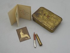 WW1 Princess Mary Christmas Tin with Card and Lighter