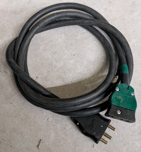 Lot of 5 Stage Pin Extension Cable 10ft 20A 12/3 SOW Theatrical Lighting 2P&G