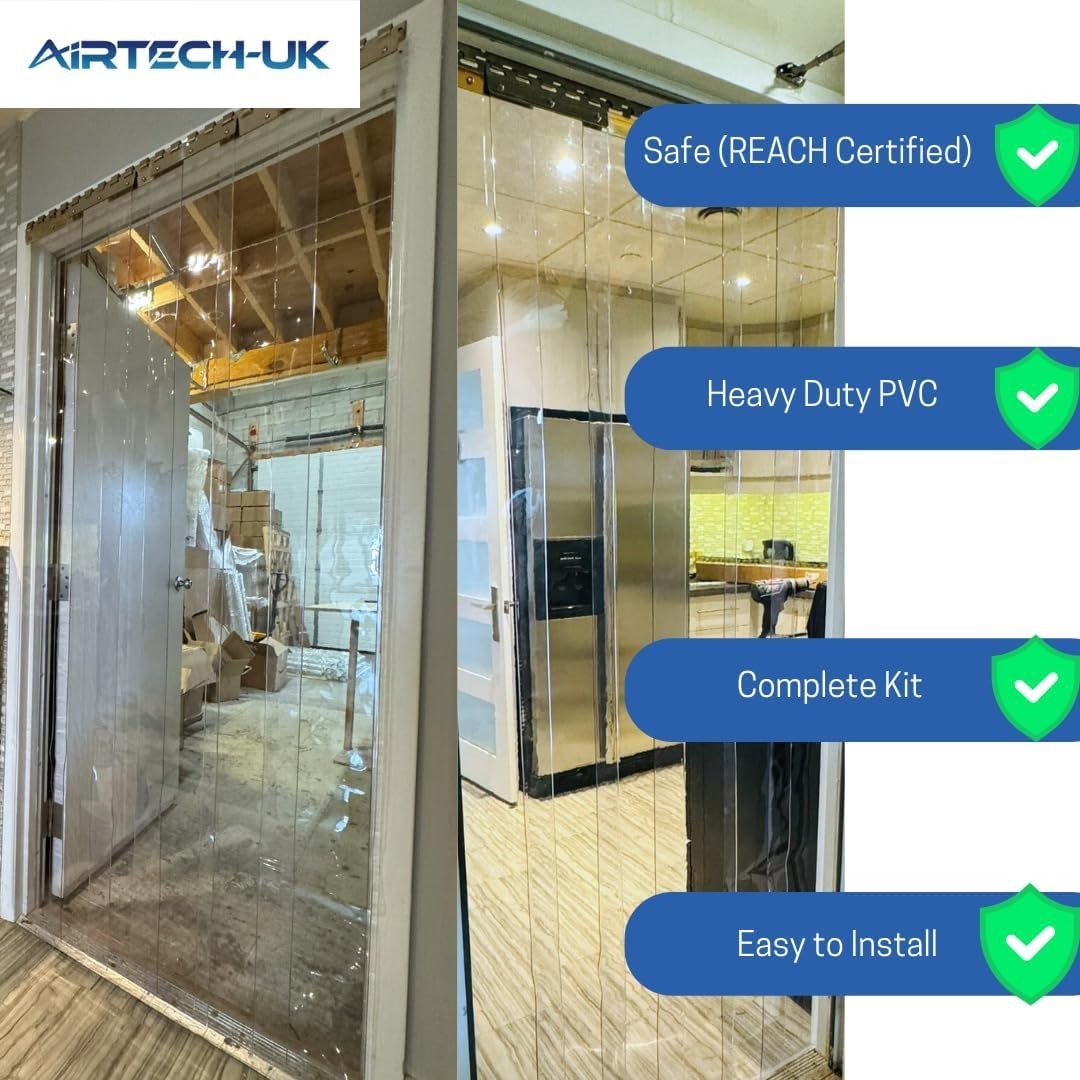 Tenda For Porta Con Striscia In PVC, Tenda Trasparente In - Foto 11