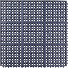 Ironton Rubber Safety Mat, 35.82in. x 35.82in. x 1/2in.