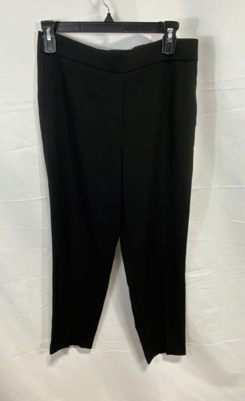 Babaton Women's Black Cohen Cropped Crepe Dress Pants Elastic Back Size 6