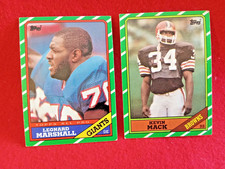1986 Topps Football Cards #148 Leonard Marshall Giants   #188 Kevin Mack Browns