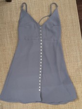 Urban Outfitters Dusty Lavender Button-Front Mini Dress