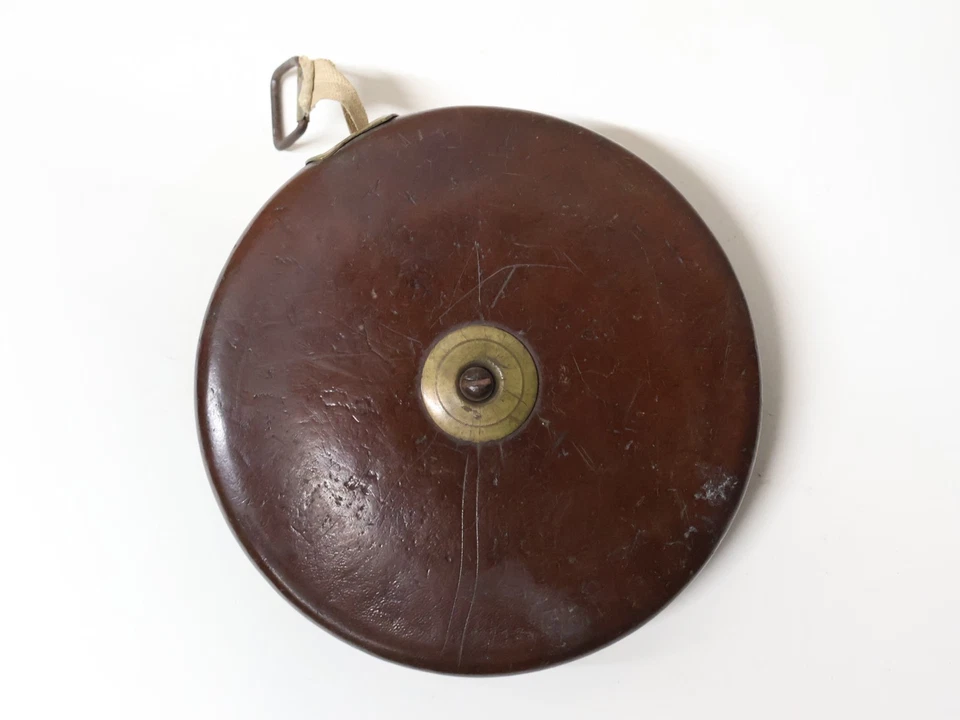 Vintage Mètre Ruban à mesurer Décamètre Hockley Abbey John Rabone & Sons 1940s - Photo 2/4