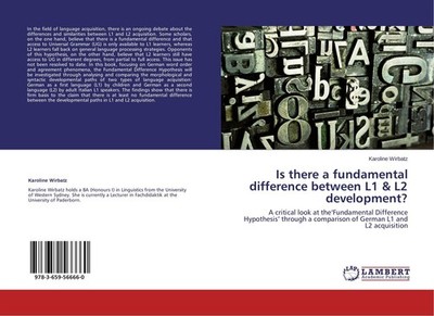 Is there a fundamental difference between L1 & L2 development? Karoline Wirbatz