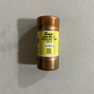 Bussmann LPJ-455P Time Delay Fuse 10 Pack 600V 45A New In Box Old Stock USA Made