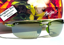 Maui Jim HOOKIPA Translucent Green POLARIZED HT Green Lens Sunglass HT407-15