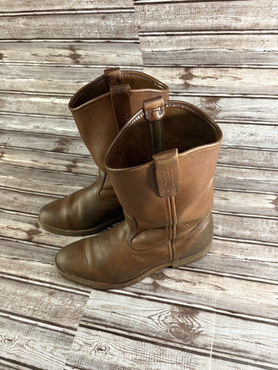 Red Wing 1155 Pecos Western Work Boots Size 10 B Soft Toe Made In USA Red Wing 1155 Pecos Leather Work Boots Heritage Dominican  main image 3