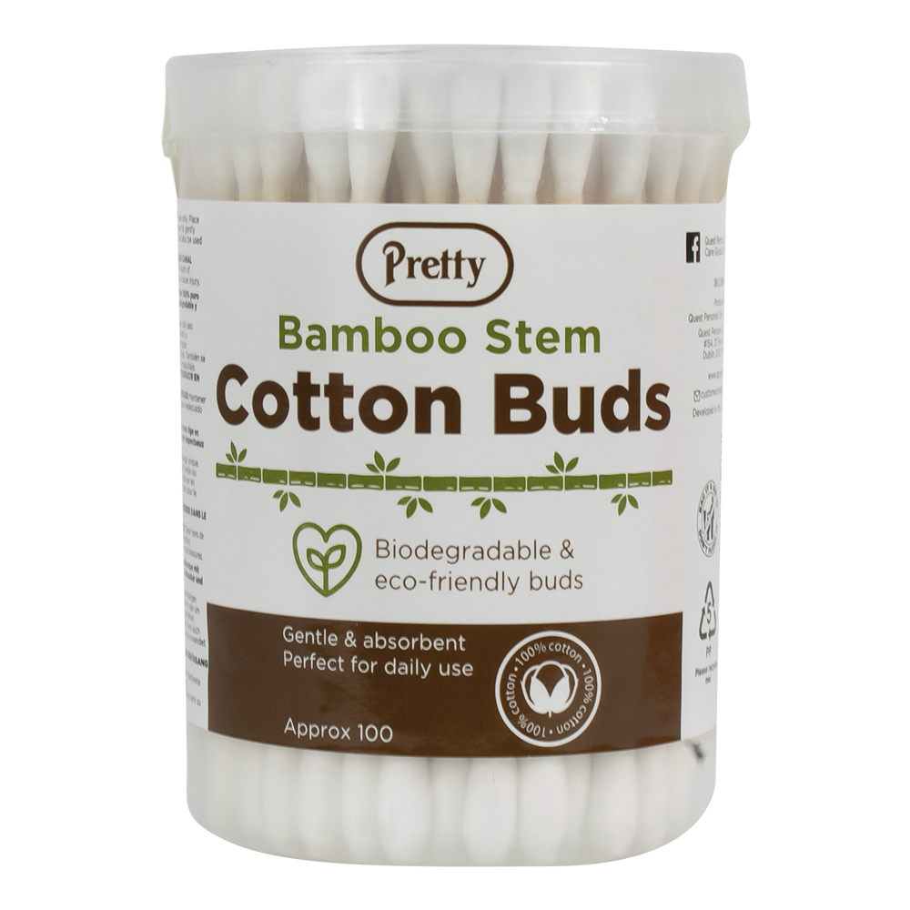 Pretty Bamboo Stem Cotton Buds 100 Pk