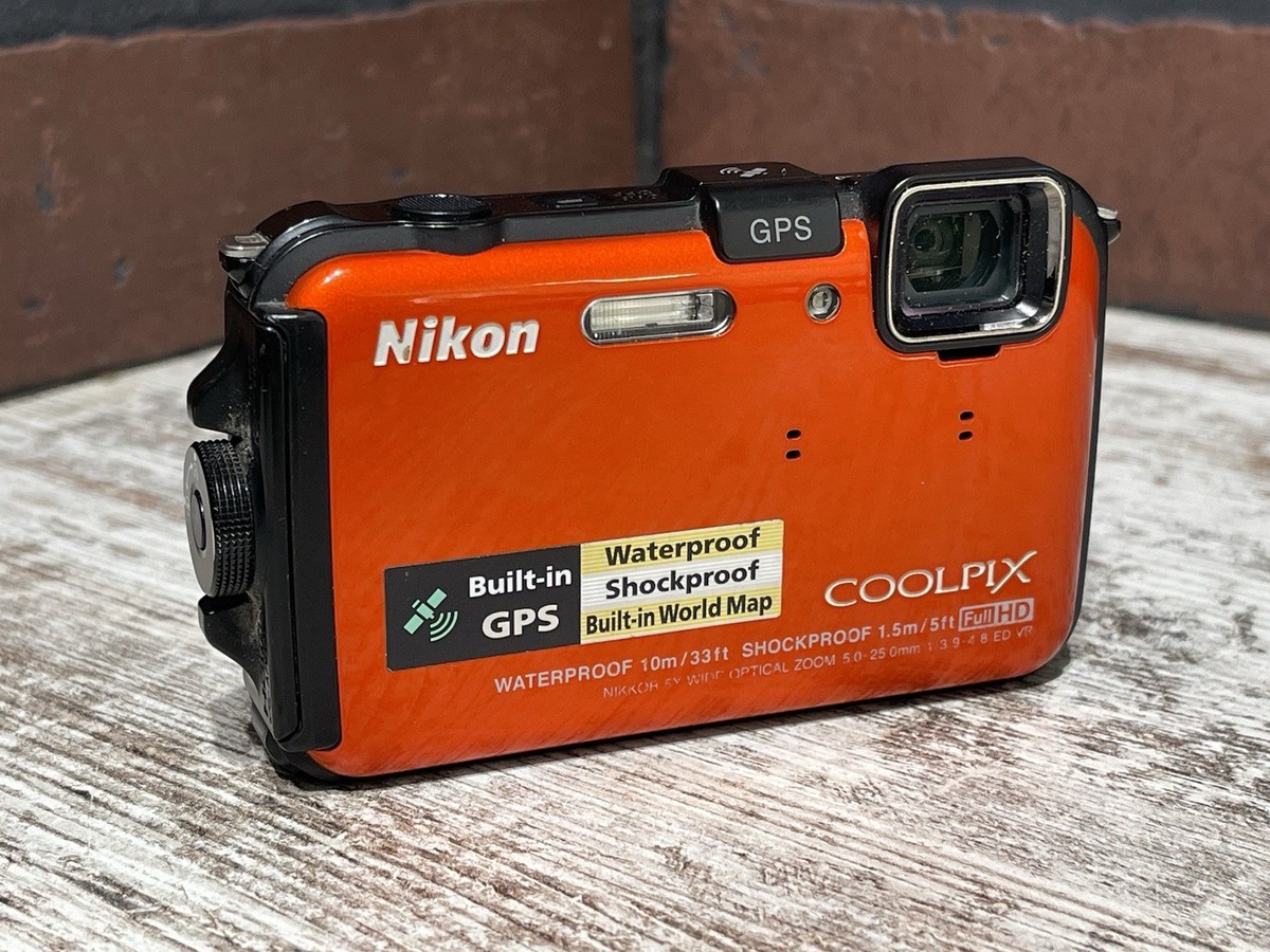 Nikon Coolpix AW100 16MP Water/Shock Proof Digital Camera - Orange