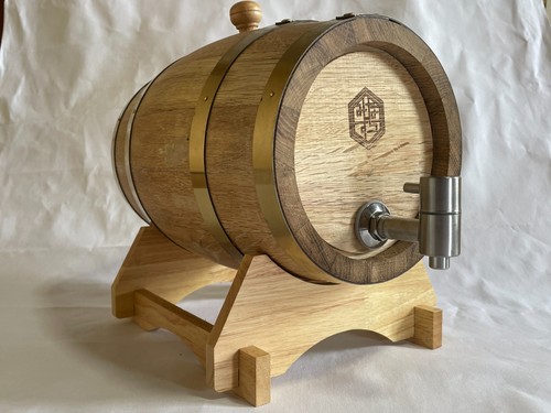 Hokkaido Mizunara Oak Whisky Aging Barrel 5L Japanese Medium Char Mini Cask