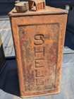 Vintage Two Shell APC Motor Spirit Shell Petrol Can Embossed & Water Can NR! — photo 8