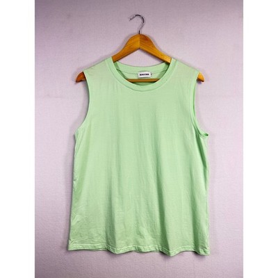 Woman's Magic MK Neon Green Cotton Tank Top -Size XL Athleisure Walking