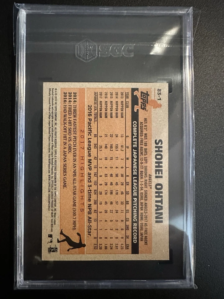 2018 Topps Design Rookies Shohei Ohtani #83-1 (RC) 1983 Topps Design Foto 2 de 2