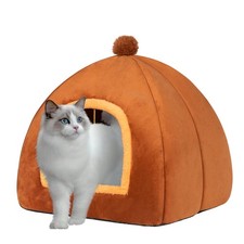 Cat Bed Cave for Indoor Cats,Cat House Tent Bed with Removable Washable Cushi...