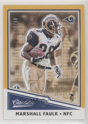 2017 Panini Classics Legends Timeless Tributes Gold 91/99 Marshall Faulk HOF i2k