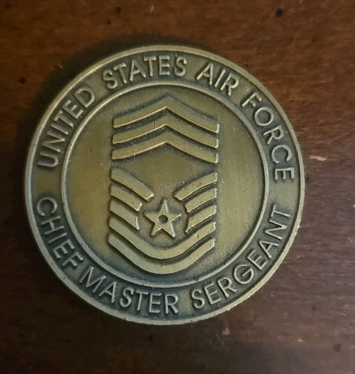 Vintage USAF Chief Master Sergeant Challenge Coin Air Force