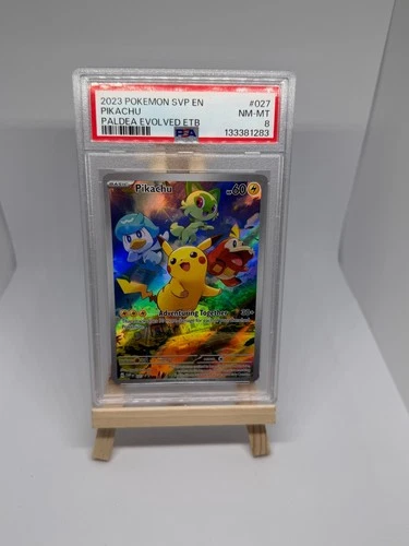 Pokemon Pikachu SVP027 SVP 027 Black Star Promo - Graded Slab PSA 8