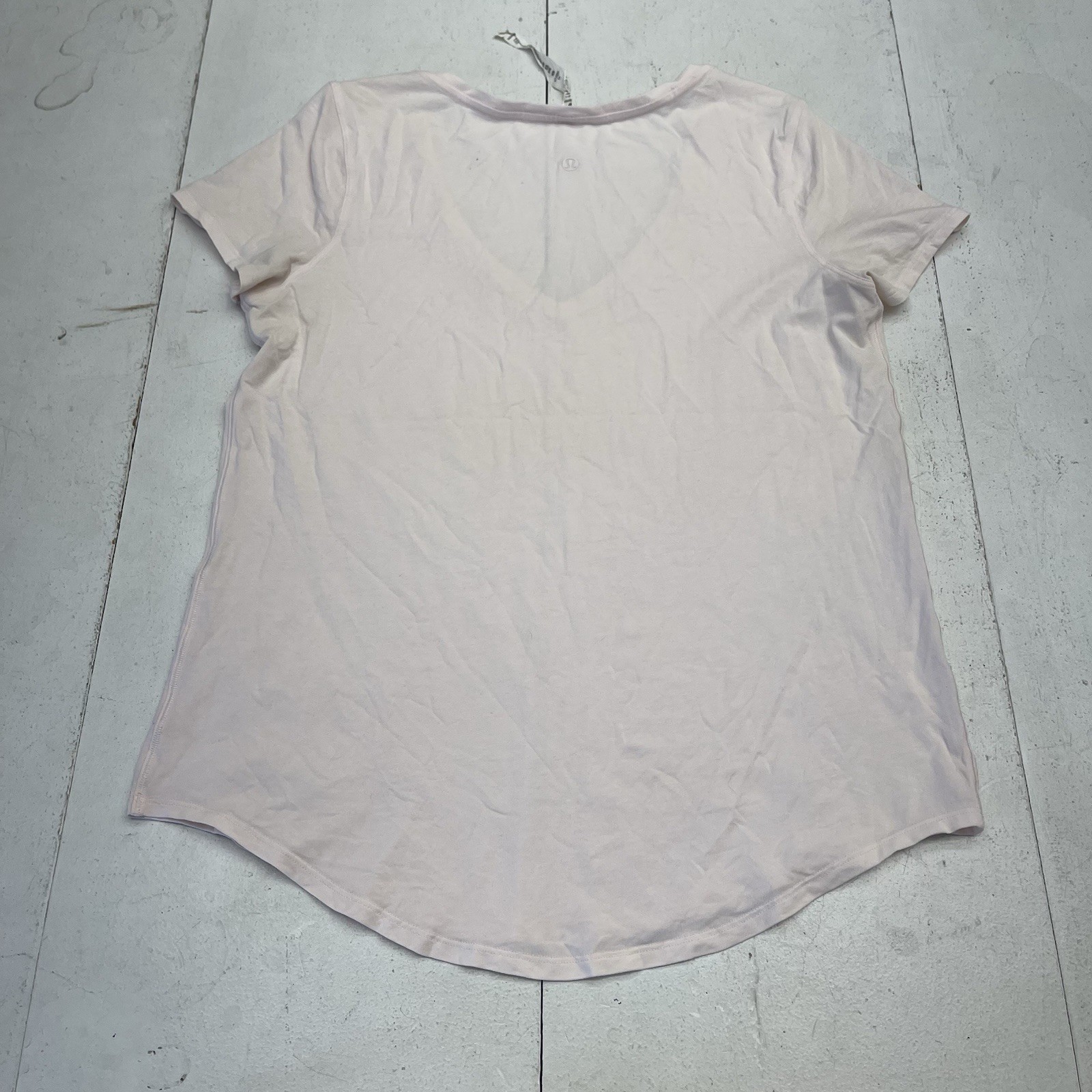 Lululemon Basic Solid Light Pink V Neck Short Sle… - image 7