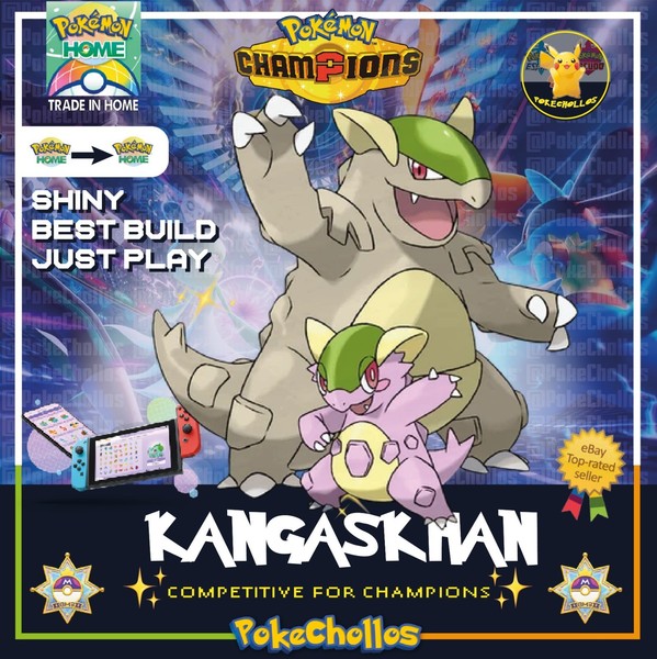 ✨ KANGASKHAN SHINY COMPETITIVE BEST BUILD - HOME FAST ✨ Pokemon champions  🏆