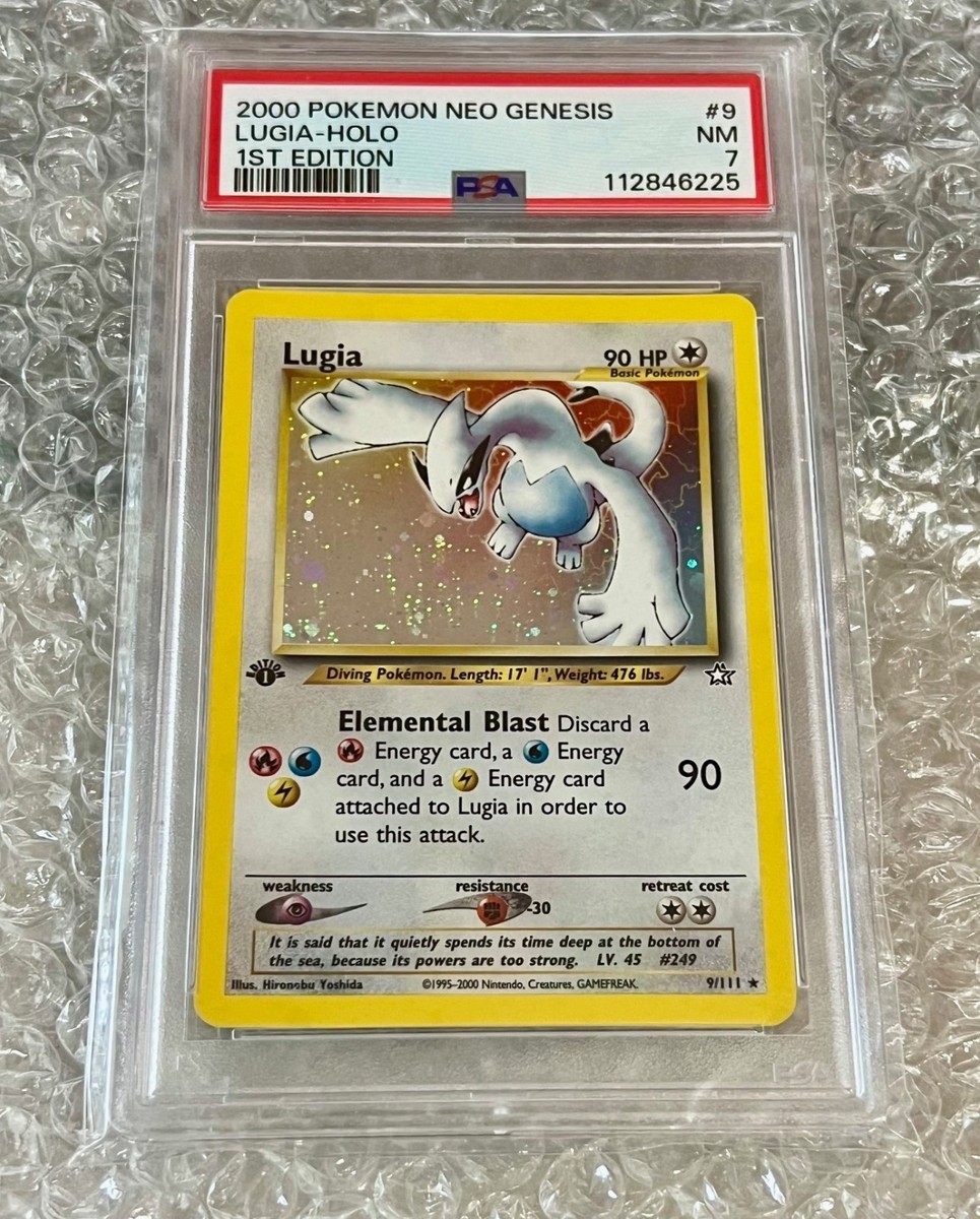 2000 Lugia Neo Genesis 1st Edition Holo Rare #9 PSA 7 Near Mint Pokemon Card