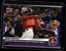 Enrique Hernandez - 2021 MLB Topps Now #986 Purple 13/25 Parallel Boston Red Sox